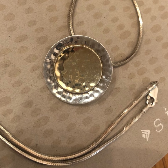 Vintage Silpada 14K Gold Plated Sterling Silver Pendant Snake Chain Necklace - Picture 7 of 13